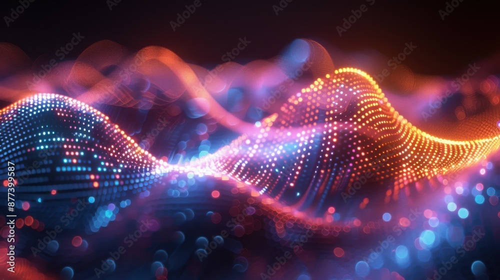 abstract digital sound equalizer. Linear wave-like sound. abstract digital sound equalizer. Linear wave-like sound.