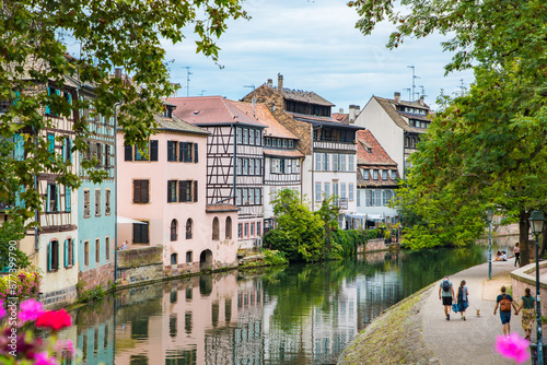 Strasbourg, France - Buildings and people in the city