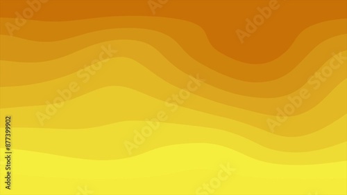 Orange abstract Gradient dynamic background in the form of moving waves. Yellow-orange Moving background for advertising, social media