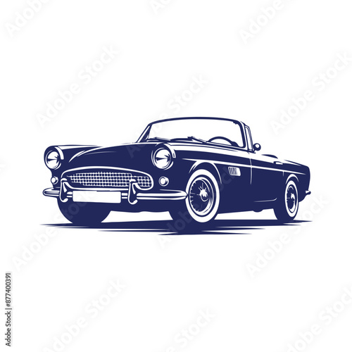 Vector Car silhouette icon design illustration template	