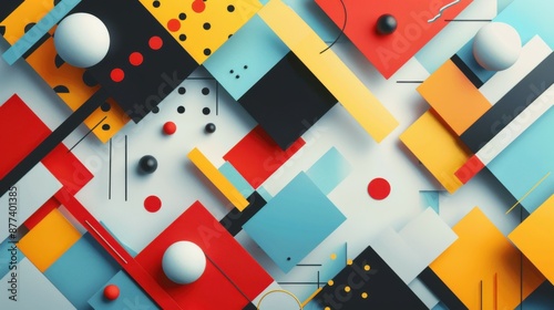 abstract geometric background in the form of different rectangles.
