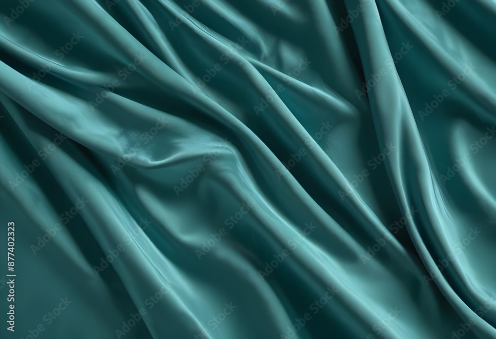 Blue turquaise satin velvet wavy drapery texture sample background Blue turquaise satin velvet wavy drapery texture sample background