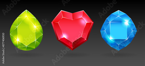 Cartoon 3d gems