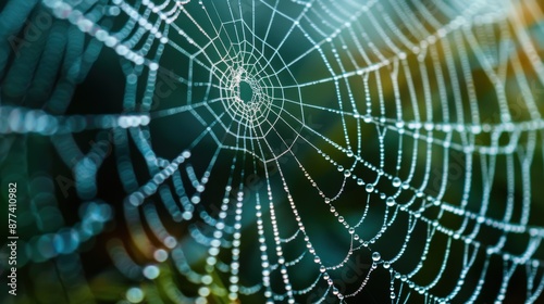 High-resolution image of spider silk threads, © Patcharaphorn