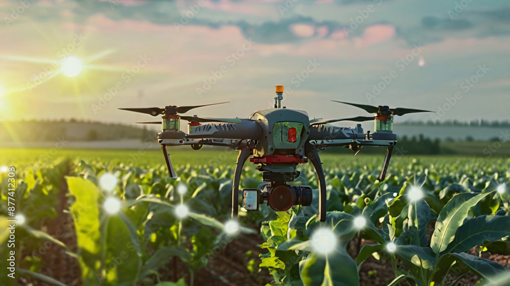 Advanced sensors for crop monitoring and precision agriculture, showcasing the concept of smart farming and technology integration in modern agriculture practices Advanced sensors for crop monitoring and precision agriculture, showcasing the concept of smart farming and technology integration in modern agriculture practices