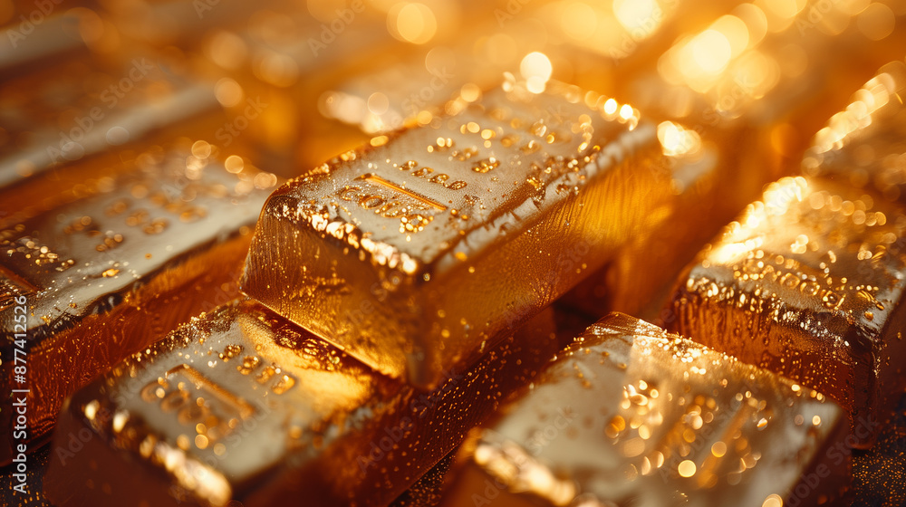 Ingot of gold. Ingot of gold.