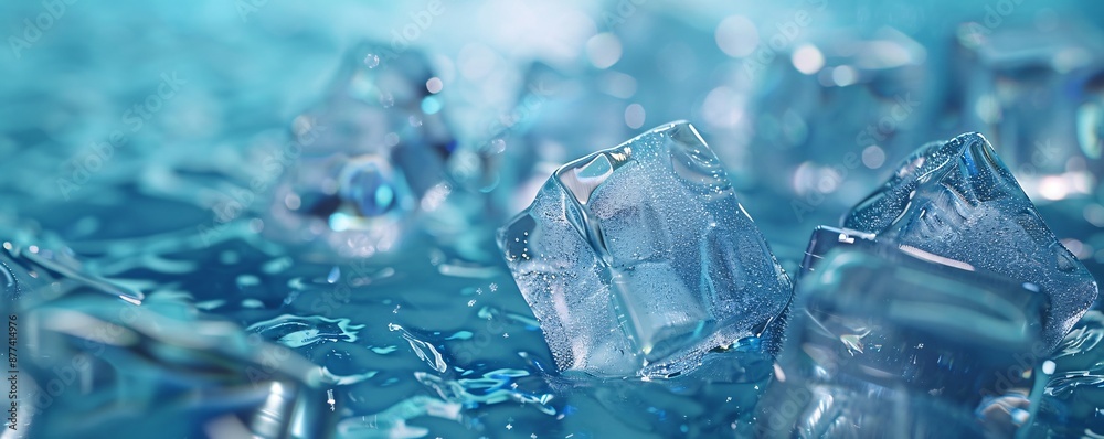 Background filled with chilled ice cubes in a geometric layout. Background filled with chilled ice cubes in a geometric layout.