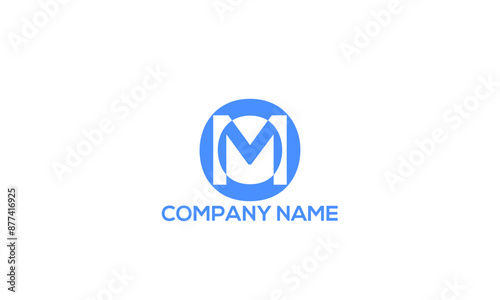  MO logo design vector.