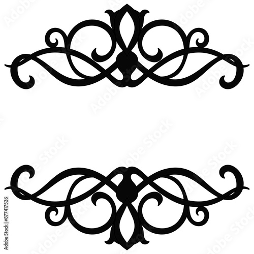 vintage horizontal frame Label lines for making catalogs and brochures for coffee shops and boutiques.