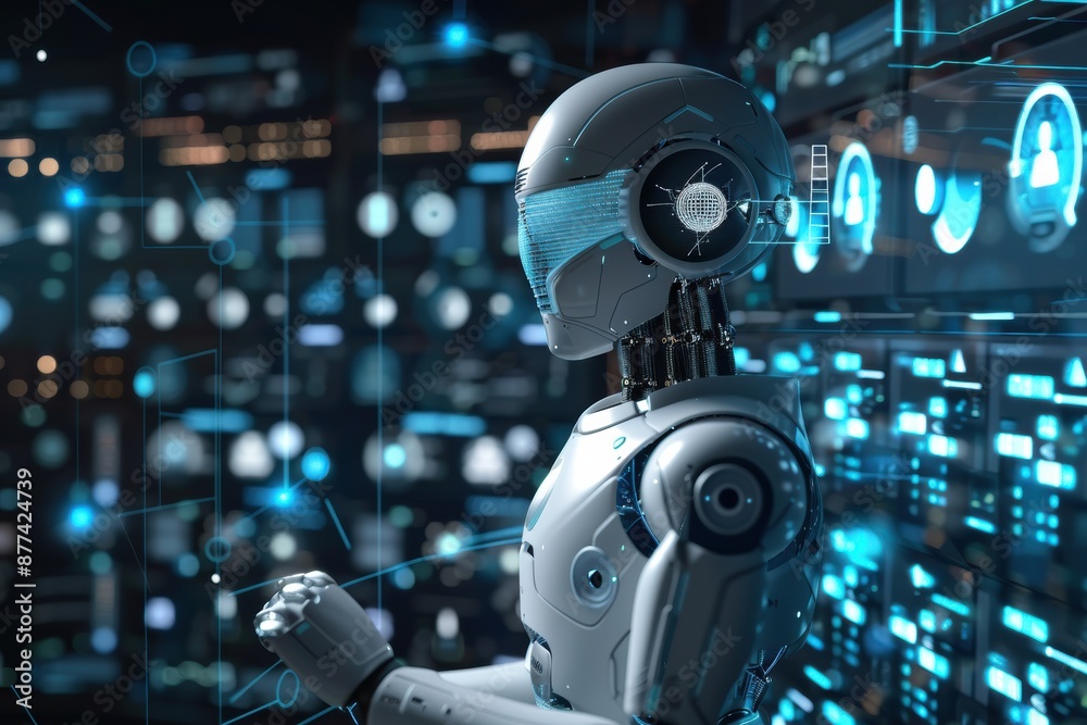 ai statistics and analytics background copy space