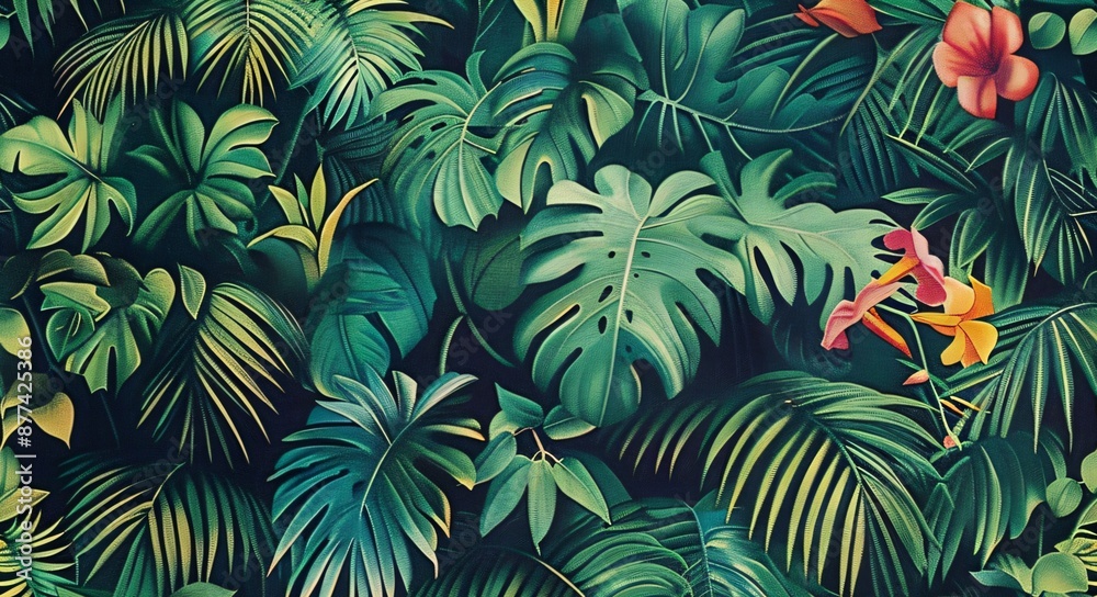 Naklejka premium background with leaves