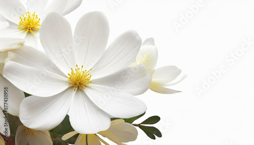 Flat lay spring floral composition. Top view wreath made of peonies flowers on white background