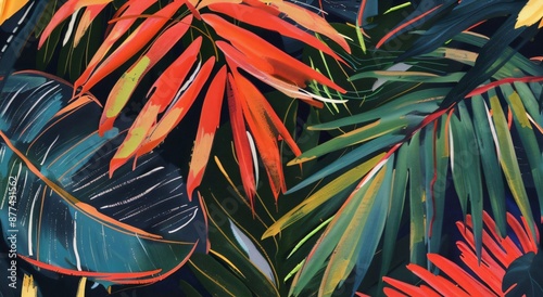 Seamles texture leaf background