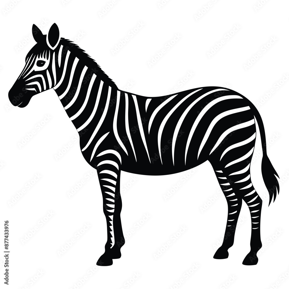 Obraz premium zebra clip art vector silhouette vector black color silhouette 