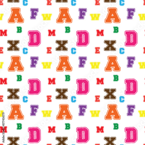 Back to school - ABC Seamless Vector Pattern Design