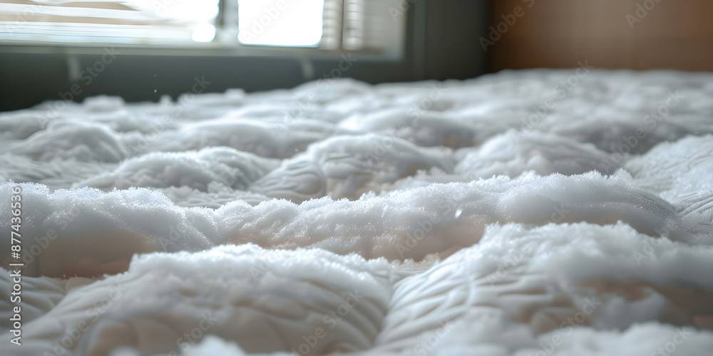 Clean dirty mattresses with baking soda to remove saliva stains effectively. Concept Cleaning, Mattresses, Baking Soda, Saliva Stains, Tips Clean dirty mattresses with baking soda to remove saliva stains effectively. Concept Cleaning, Mattresses, Baking Soda, Saliva Stains, Tips