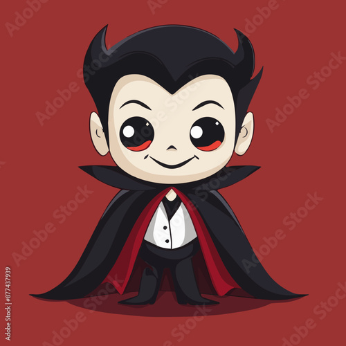 Cute Cartoon Halloween Vamp...
