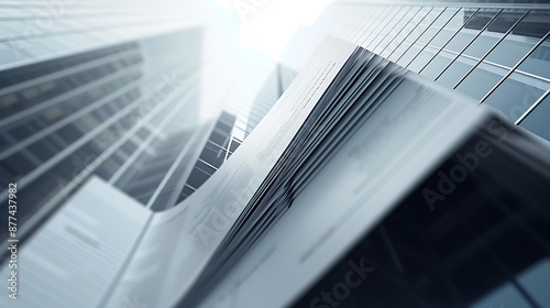 A detailed view of a brochure mockup showcasing a sleek corporate design, perfect for presenting marketing materials and brand collateral with impeccable realism, in high-definition