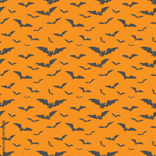 Dance of the Midnight Bats Seamless Vector Pattern Design