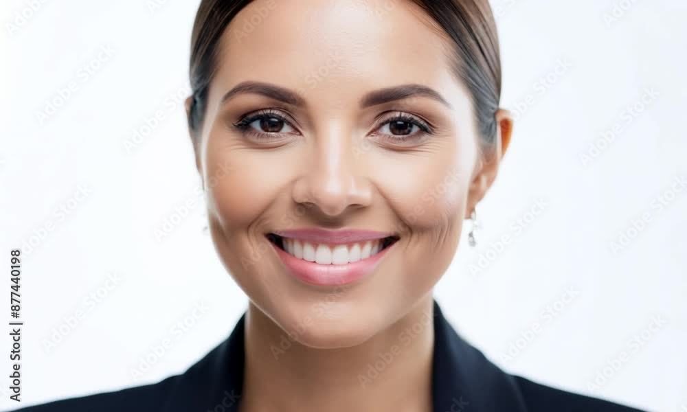 Professional businesswoman showcasing a range of emotions in close-up headshots. From neutral to smiling, she exudes confidence and approachability in a well-lit studio setting Professional businesswoman showcasing a range of emotions in close-up headshots. From neutral to smiling, she exudes confidence and approachability in a well-lit studio setting