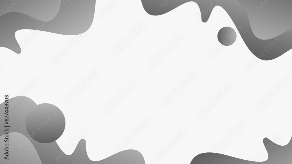 Abstract gray waves background with empty white space in the middle. Modern template for wallpaper, banner, background or landing Abstract gray waves background with empty white space in the middle. Modern template for wallpaper, banner, background or landing