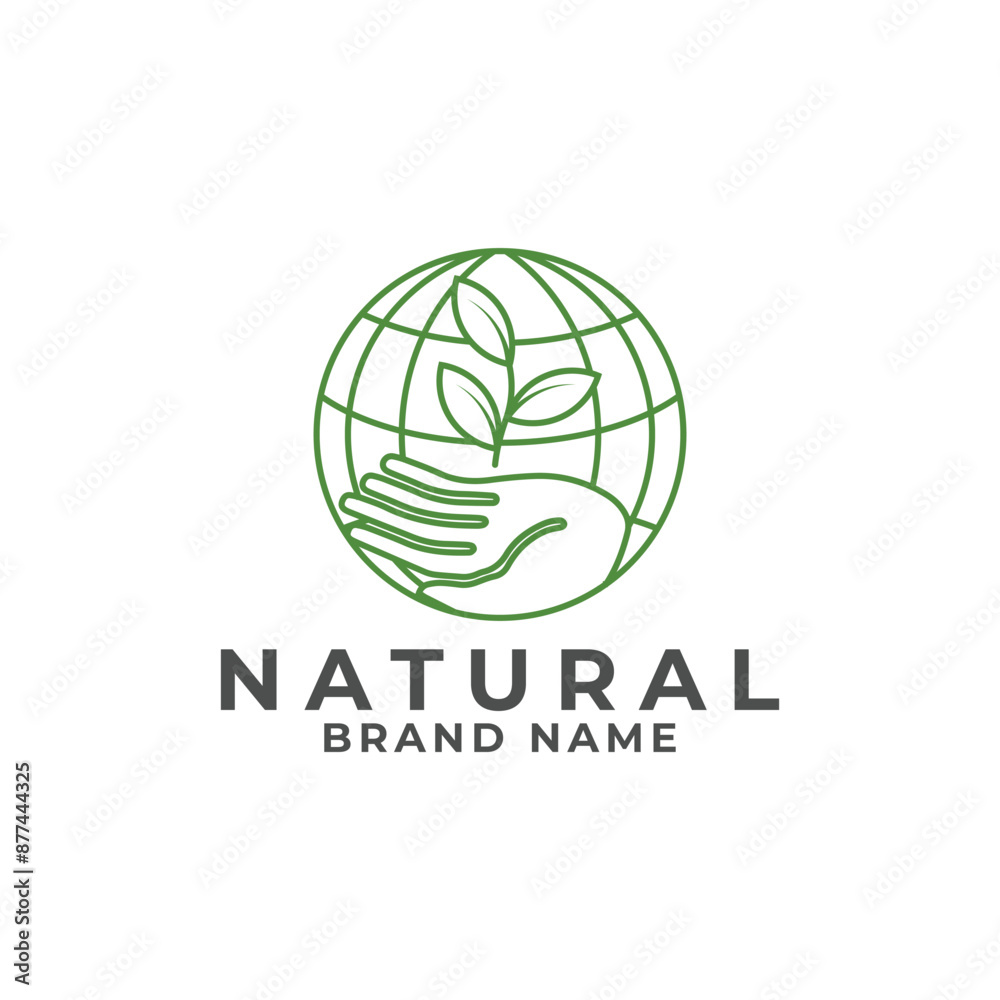 Earth, hand and plant icon design. green planet earth concept, icon, world ecology, global nature protection, eco logo environment, globe with hand and plant, isolated on white background Earth, hand and plant icon design. green planet earth concept, icon, world ecology, global nature protection, eco logo environment, globe with hand and plant, isolated on white background