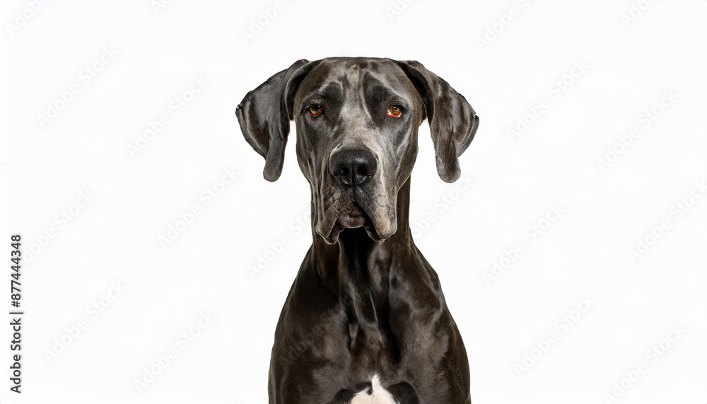 portrait of a Great Dane puppy on a country path portrait of a Great Dane puppy on a country path