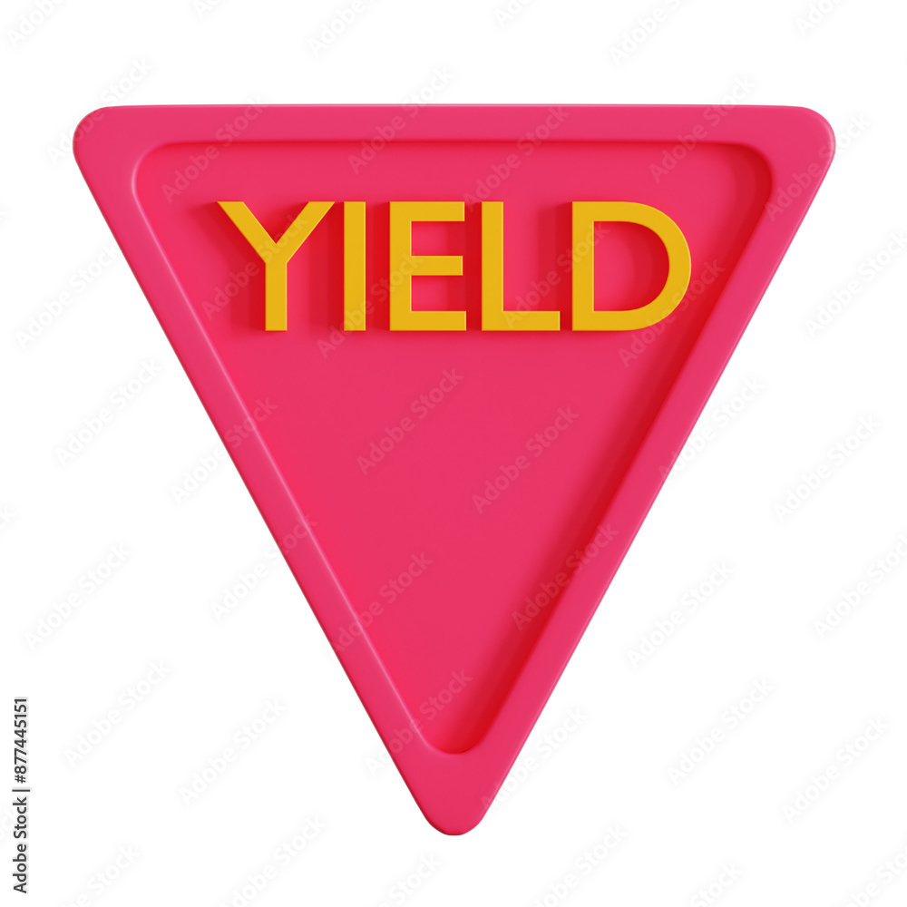 Yield 3D Illustration Yield 3D Illustration