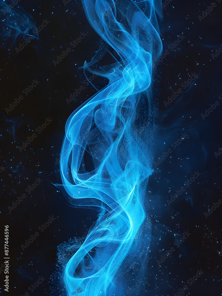 Fototapeta premium Dynamic Coloured Streak on Dark Background