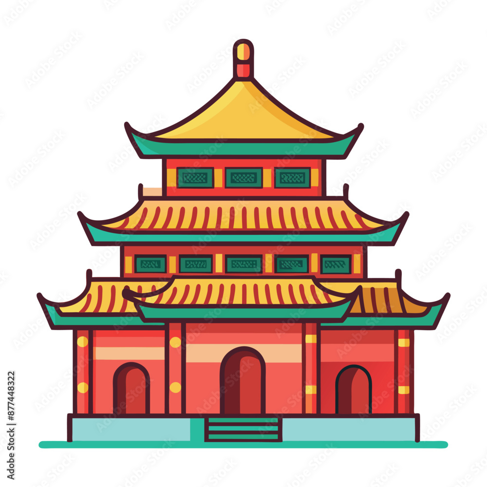 Buddhist monastery temple Buddhism emblem home with a pagoda Vector Religion construction
Buddhist monastery temple Buddhism emblem home with a pagoda Vector Religion construction