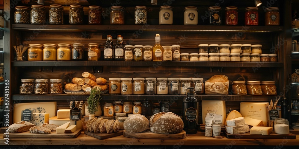 Cozy Deli Pantry with Homemade Goodies, generative ai Cozy Deli Pantry with Homemade Goodies, generative ai