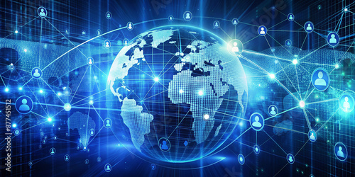 Wallpaper Mural Global Digital Connectivity: The Future of Networked Technology, Cyber Innovation: A Digital World Connected by Advanced Networks Torontodigital.ca