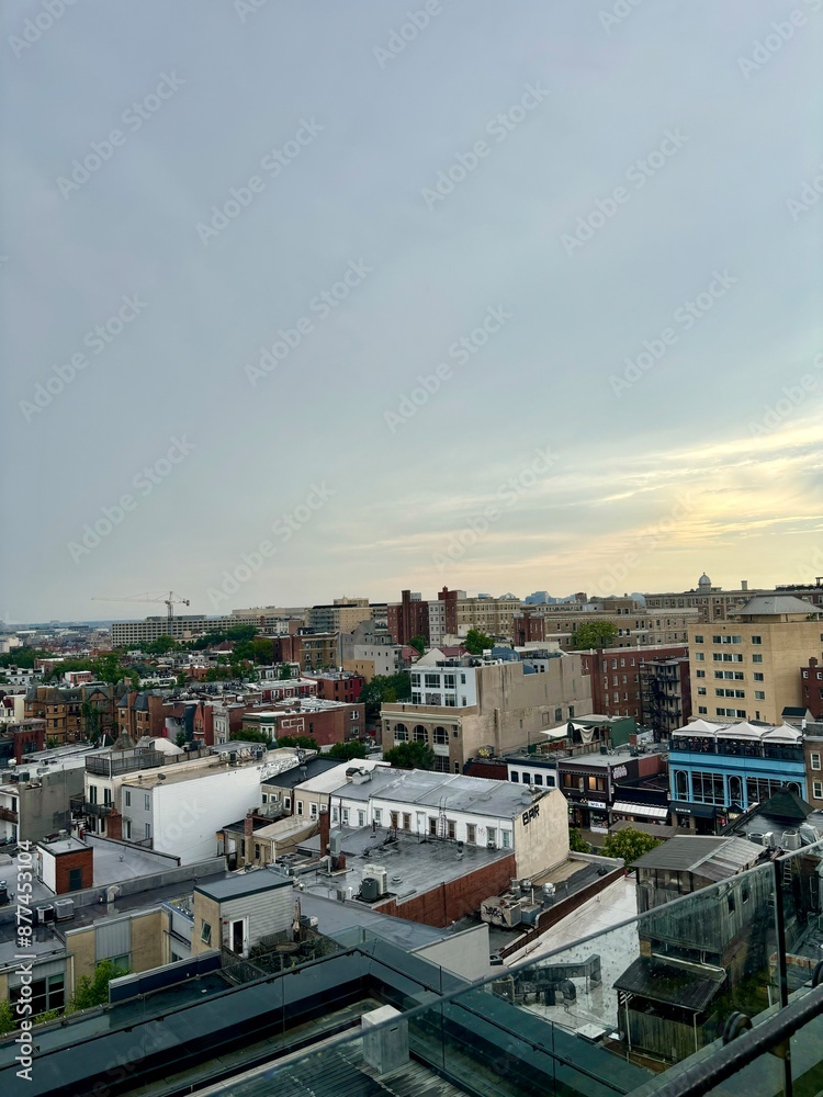Washington DC skyline during a cloudy sunset Washington DC skyline during a cloudy sunset