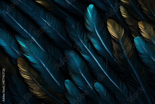 blue feathers background