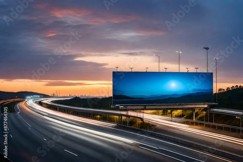 highway at sunset