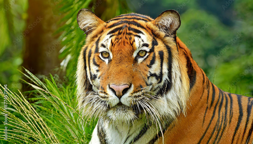 Fototapeta premium Head of sumateran tiger
