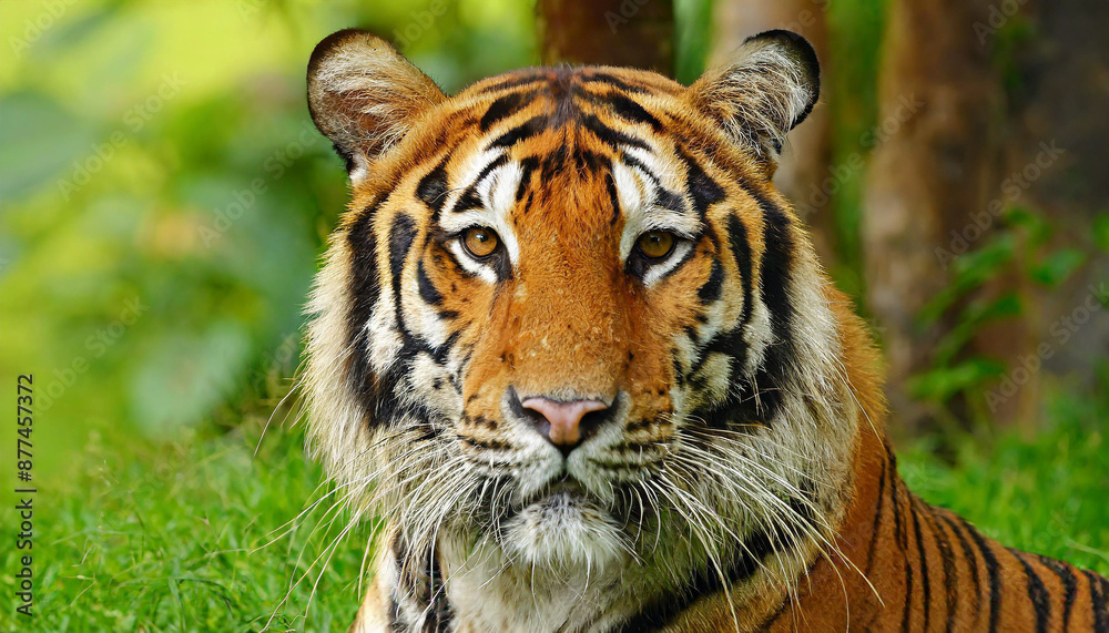 Fototapeta premium Head of sumateran tiger