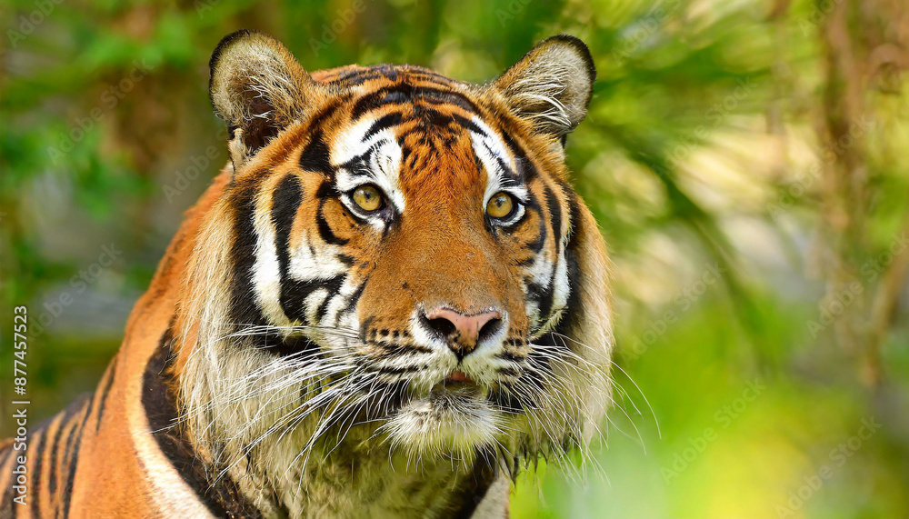 Naklejka premium Head of sumateran tiger