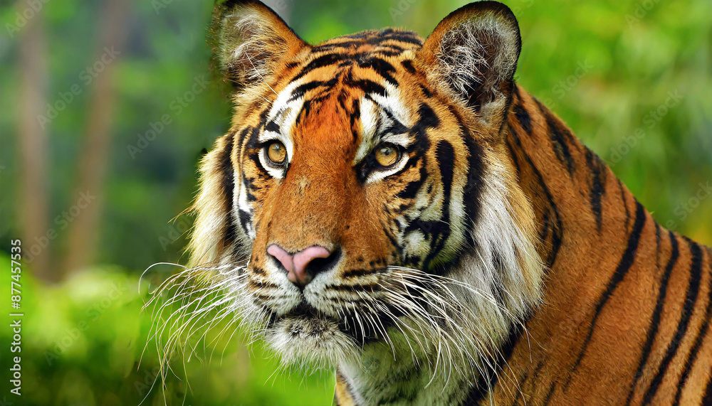 Naklejka premium Head of sumateran tiger