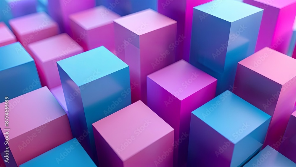Vibrant Abstract Geometric Background in Blue and Pink Tones Vibrant Abstract Geometric Background in Blue and Pink Tones