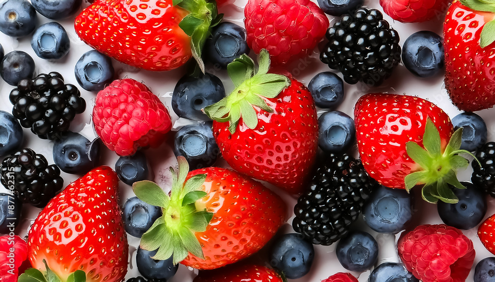 Creative food concept. Fresh a pile of berries. Creative food concept. Fresh a pile of berries.