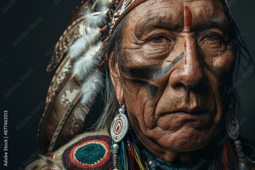 In a captivating studio portrait, a Native American man wears traditional cultural jewelry, reflecting the beauty and significance of his heritage. Discover the essence of tradition. In a captivating studio portrait, a Native American man wears traditional cultural jewelry, reflecting the beauty and significance of his heritage. Discover the essence of tradition.