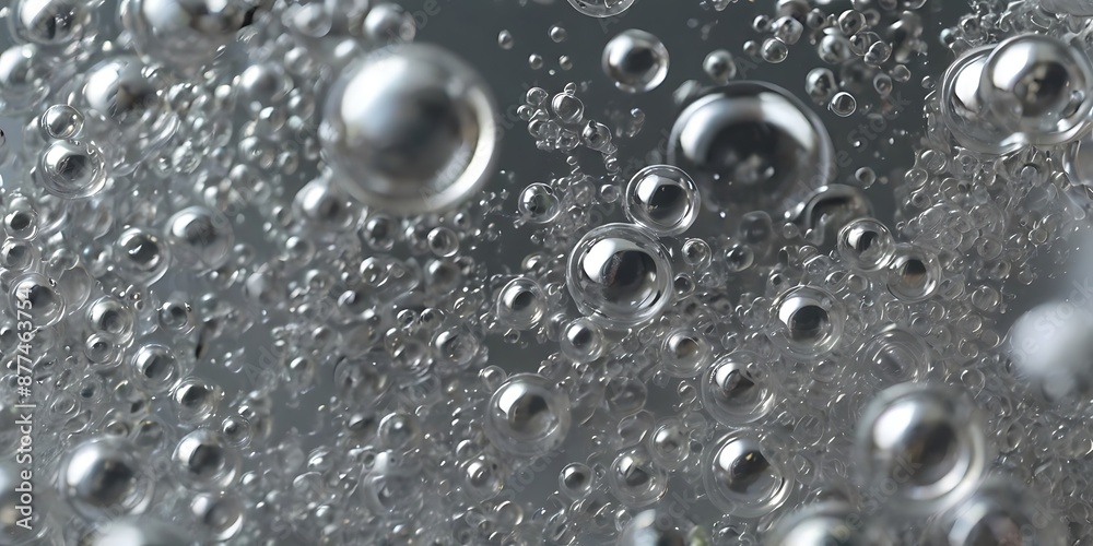 Background water bubbles in white and gray, drops and bubbles of water in random design Background water bubbles in white and gray, drops and bubbles of water in random design