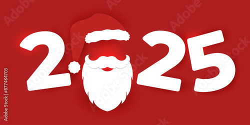 Banner with brutal Santa and New Year 2025.