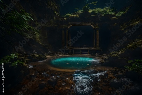 waterfall in the night