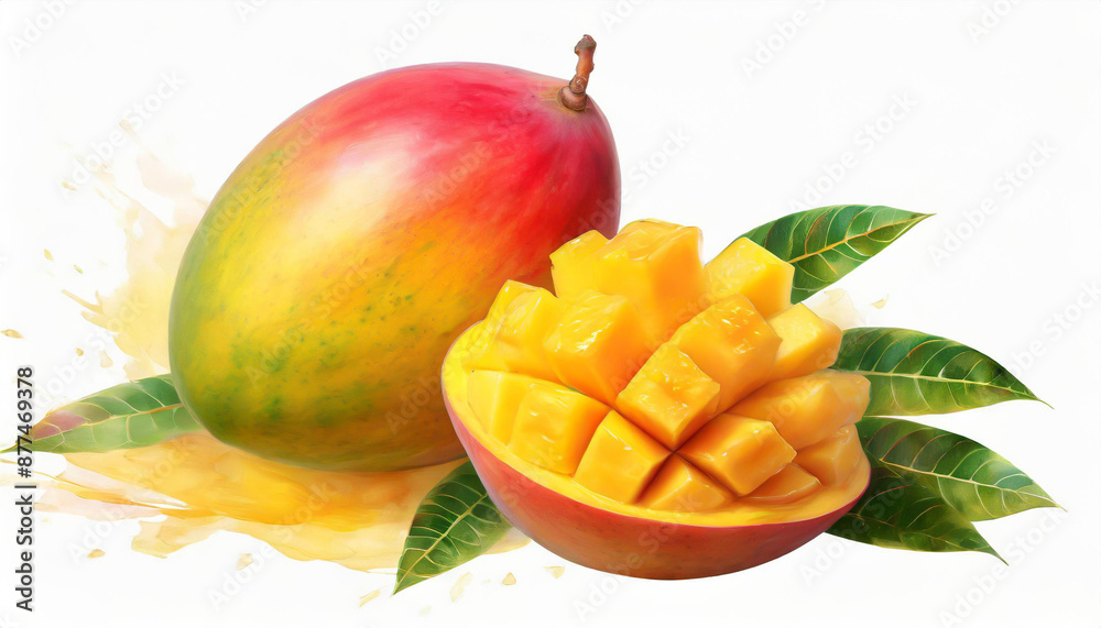 mango fruit isolated on white background mango fruit isolated on white background