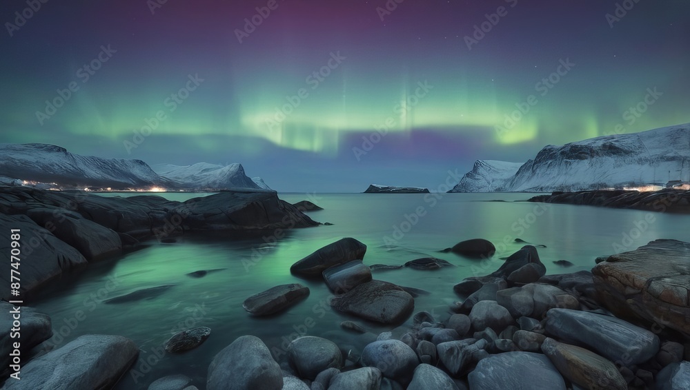 Landscape illustration anime style background, Generative Ai Landscape illustration anime style background, Generative Ai