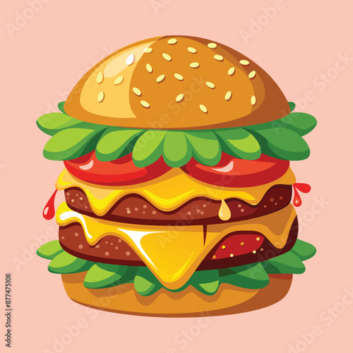 Tasty burger with Cheese,food, recipe