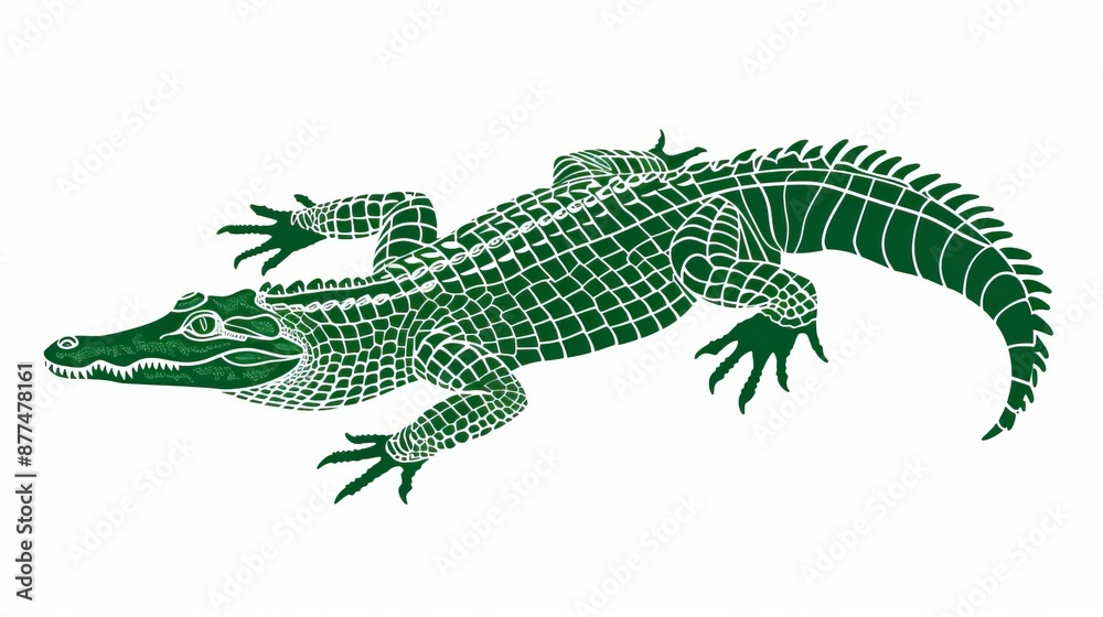 Vector of crocodile design on white background Vector of crocodile design on white background