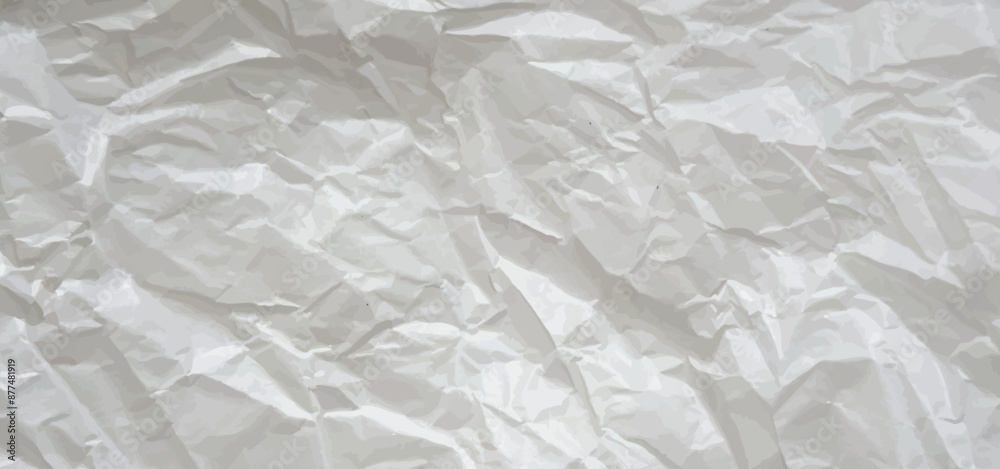 Obraz premium Crumpled white paper background texture